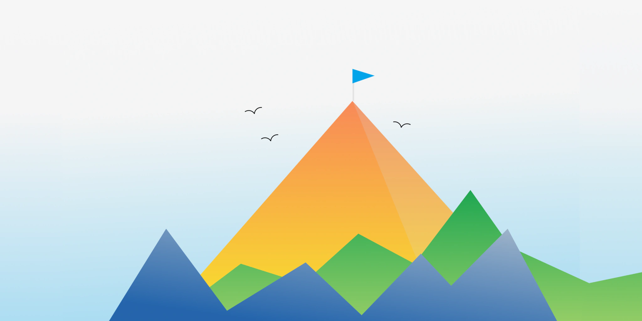 A target on a mountain representing progress towards a savings goal